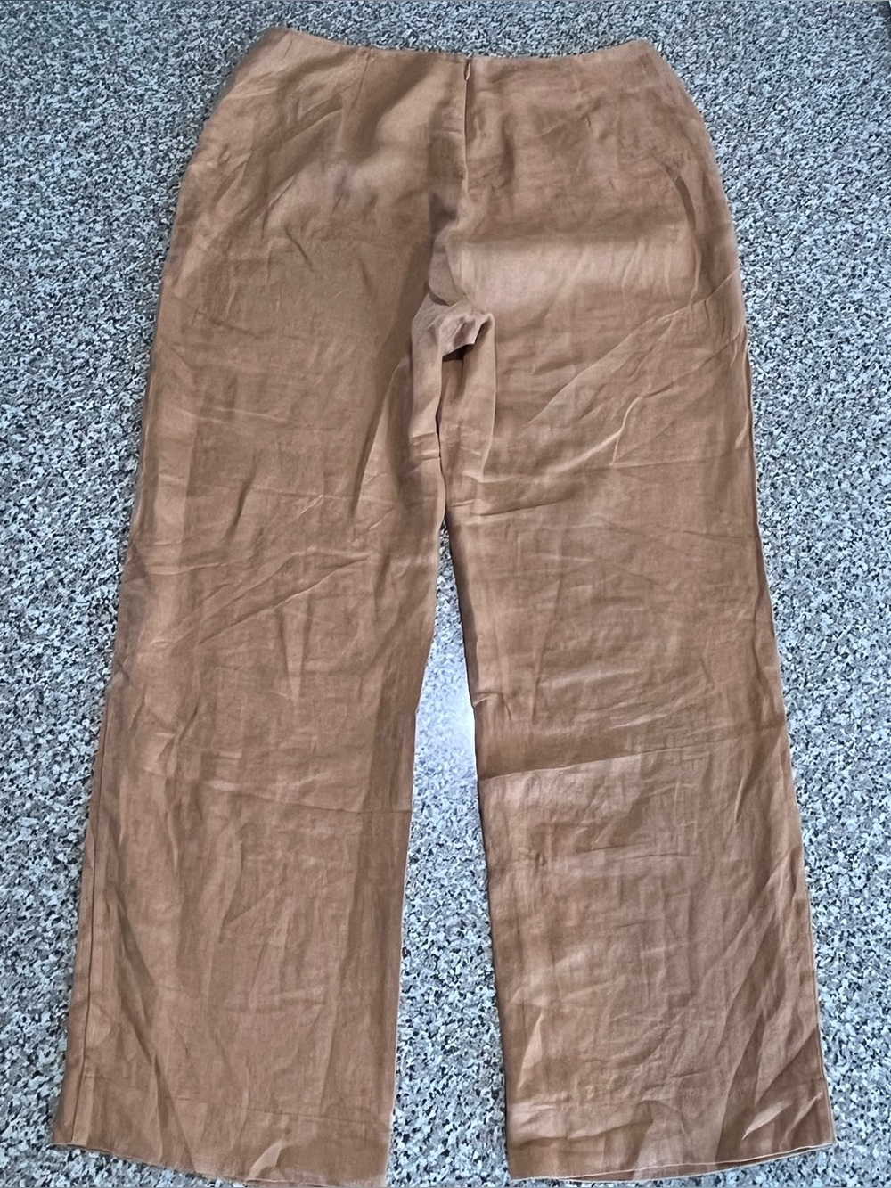 Reformation Justin High Rise Linen Pants Trousers Barely Brown Womens 6 - Picture 8 of 9